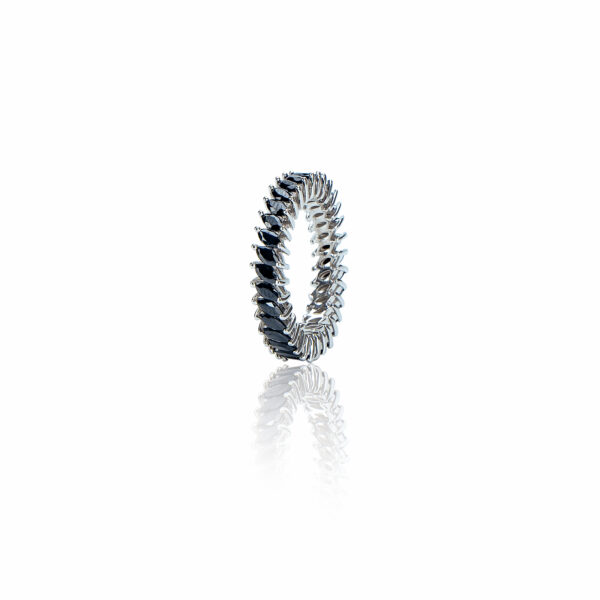 Black Spinal Eternal Silver Ring - Image 3